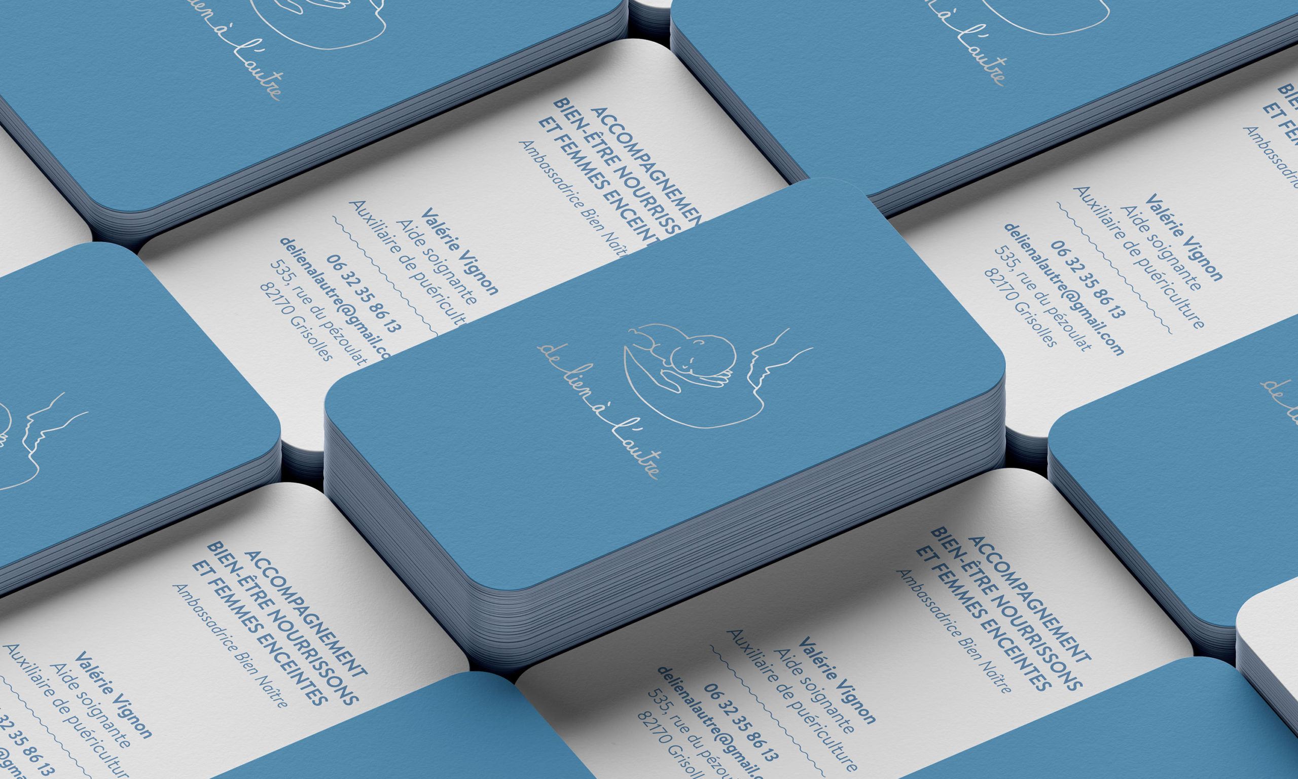 Rounded Business Card Grid Mockup #1 by Anthony Boyd Graphics